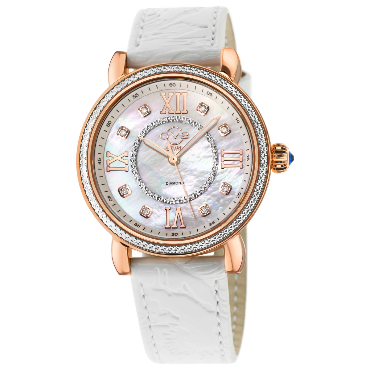 Marsala Diamond Quartz White Mother-of-Pearl Women's Watch 9863