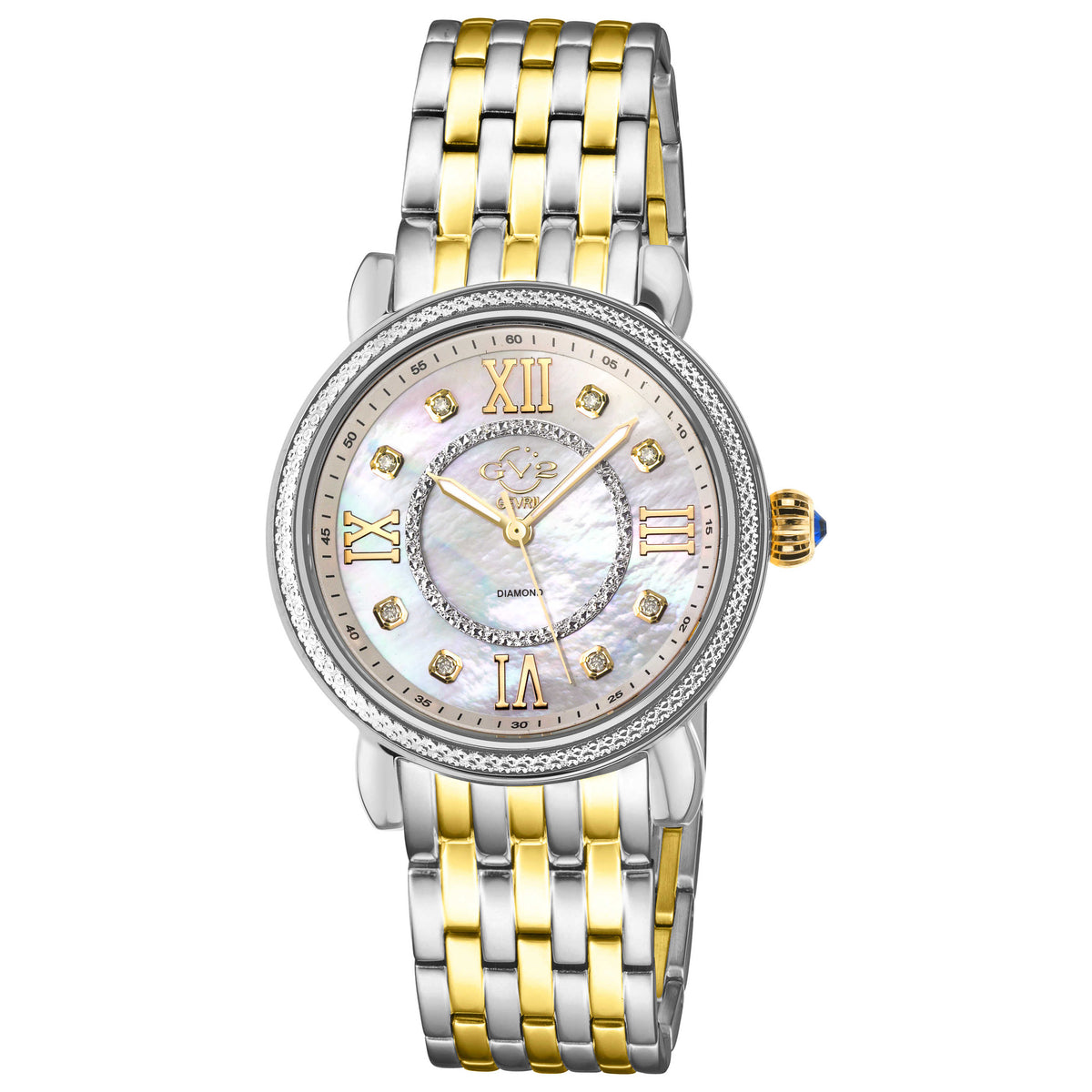 Marsala Diamond Quartz White Mother-of-Pearl Women's Watch 9864B