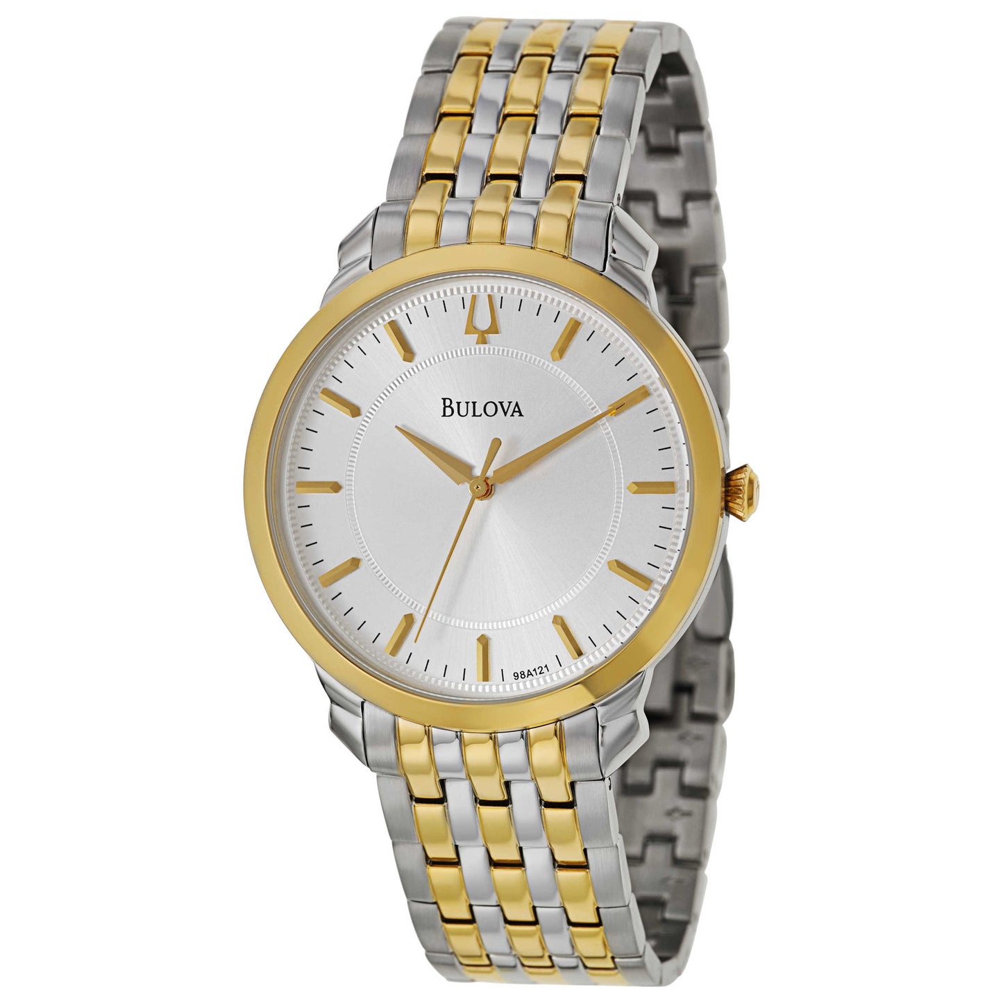 Front view of Bulova Dress Men's Japanese Quartz (Battery-Powered) Watch 98A121