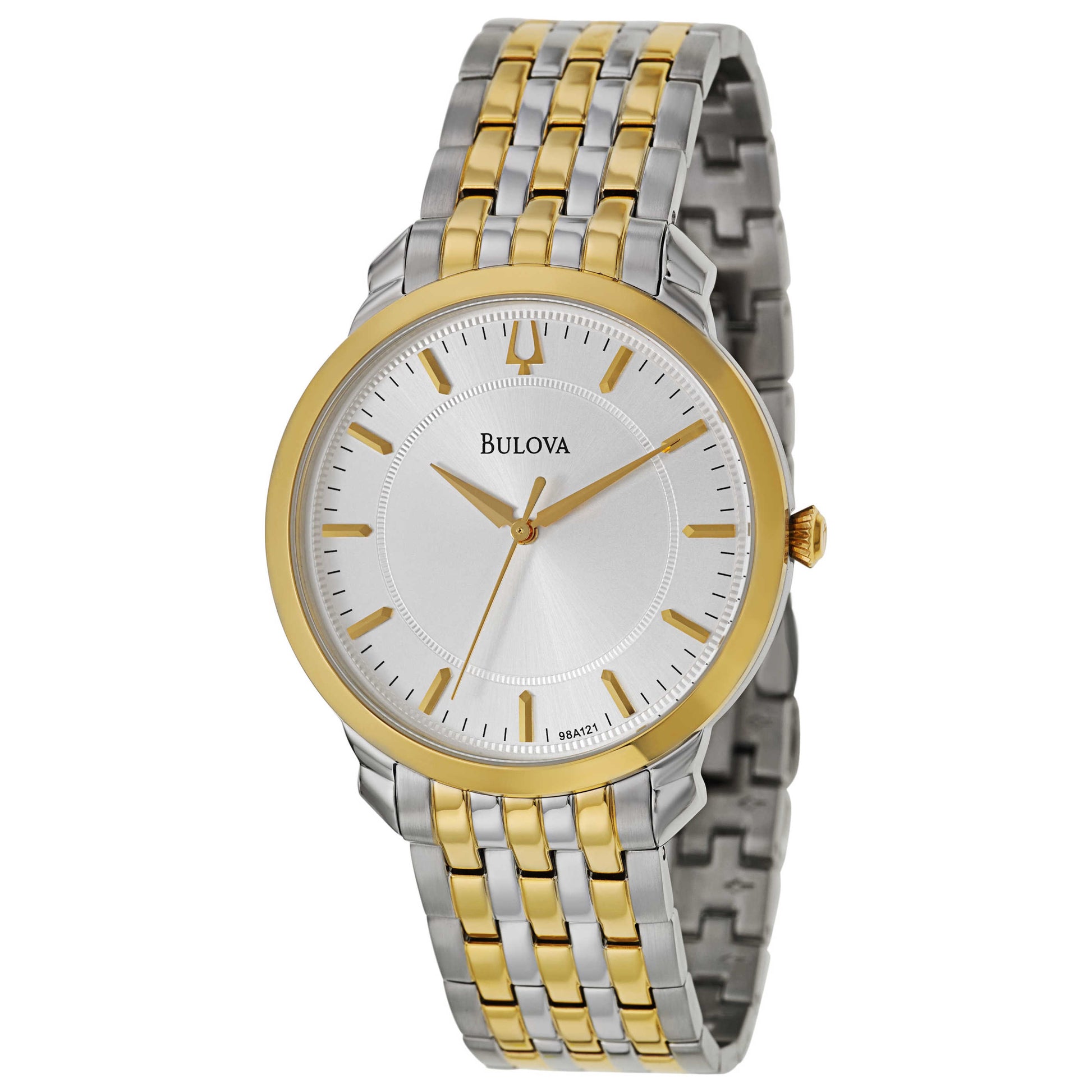 Front view of Bulova Dress Men's Japanese Quartz (Battery-Powered) Watch 98A121