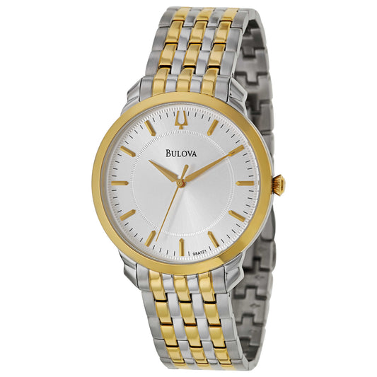 Front view of Bulova Dress Men's Japanese Quartz (Battery-Powered) Watch 98A121