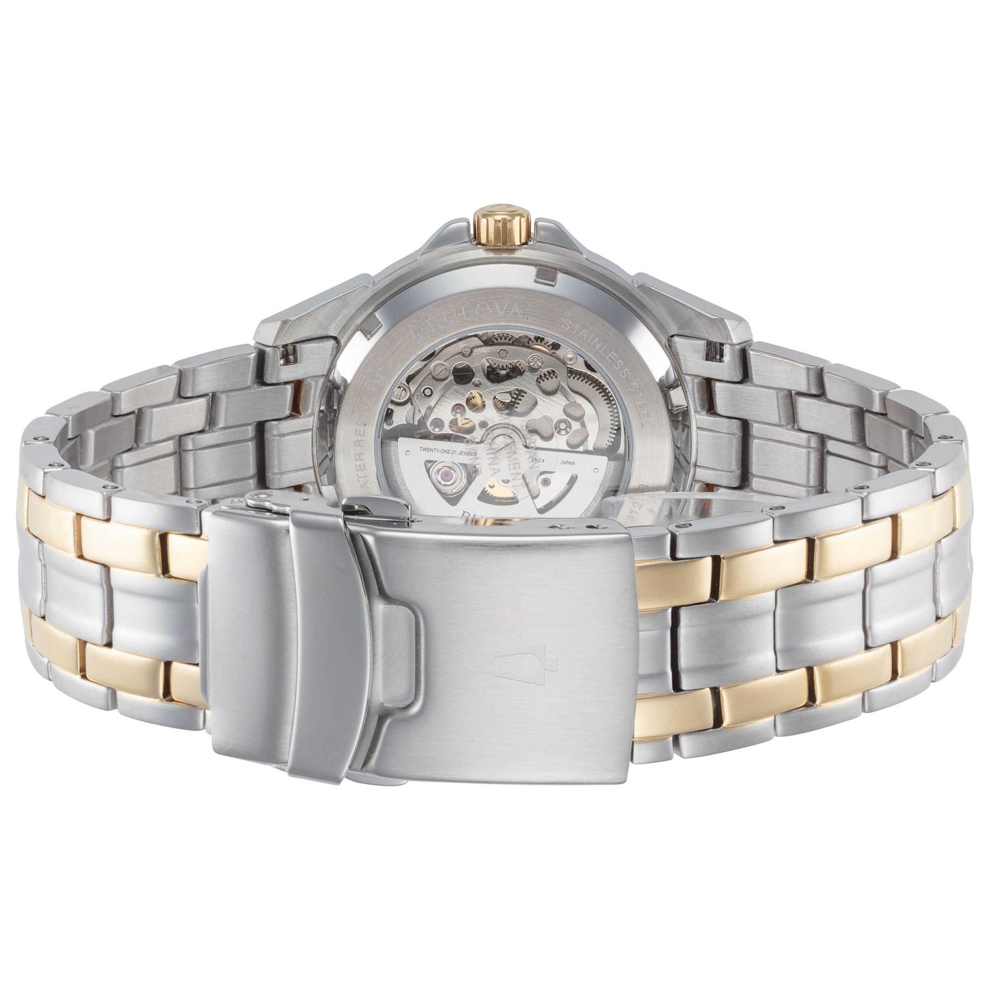 Back view of Bulova Classic Men's Automatic Watch 98A146