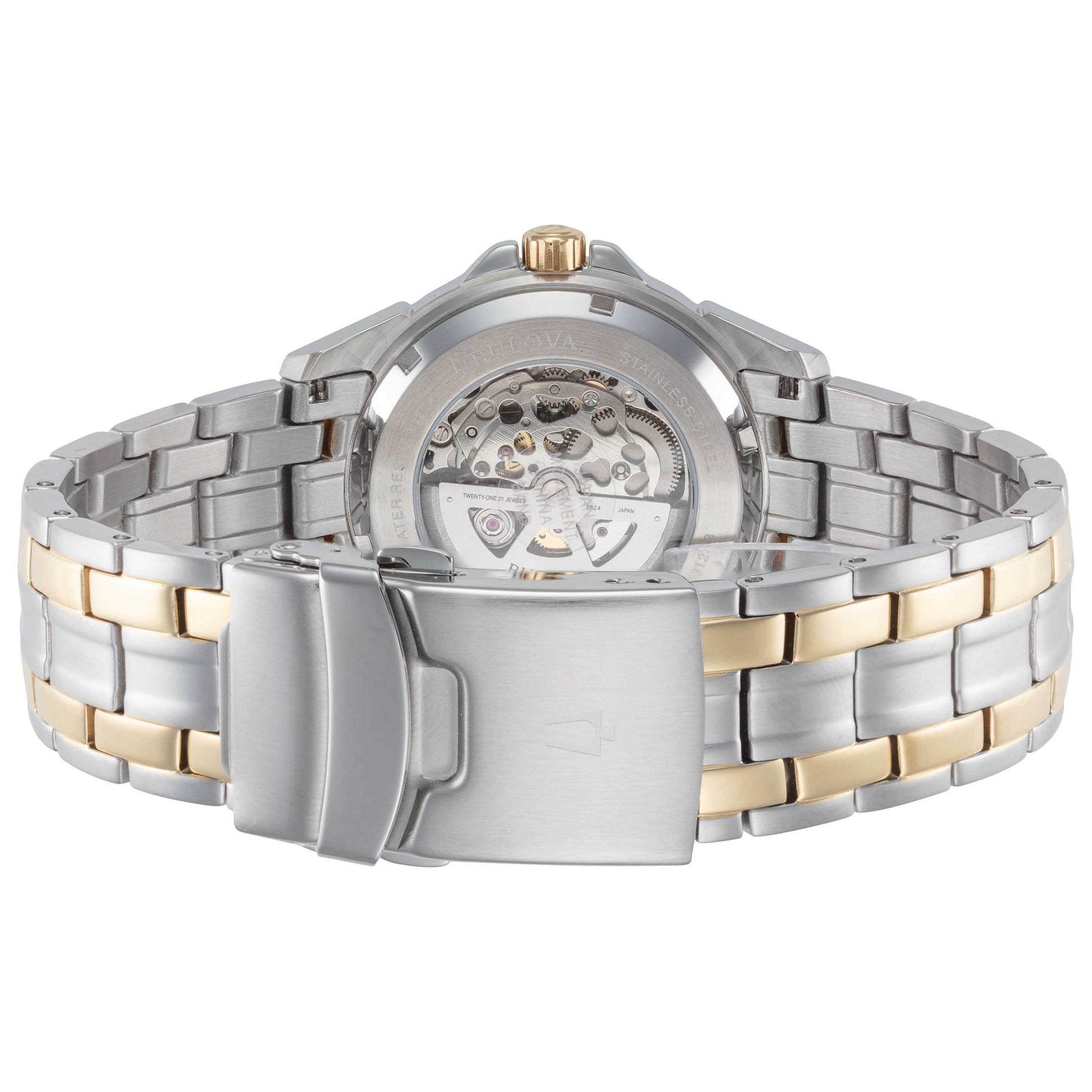Back view of Bulova Classic Men's Automatic Watch 98A146