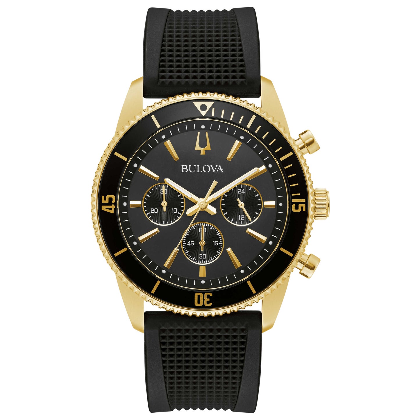 Front view of Bulova Marine Star Men's Quartz Watch 98A250