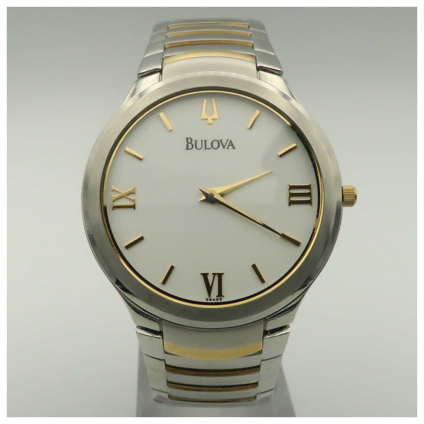 Front view of Bulova Bracelet Men's Quartz Watch 98A59-PO