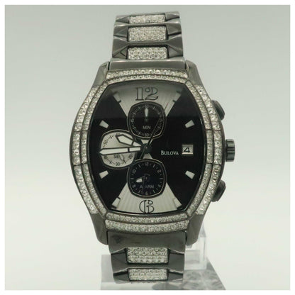 Front view of Bulova Crystal Women's Quartz Watch 98B000-PO2