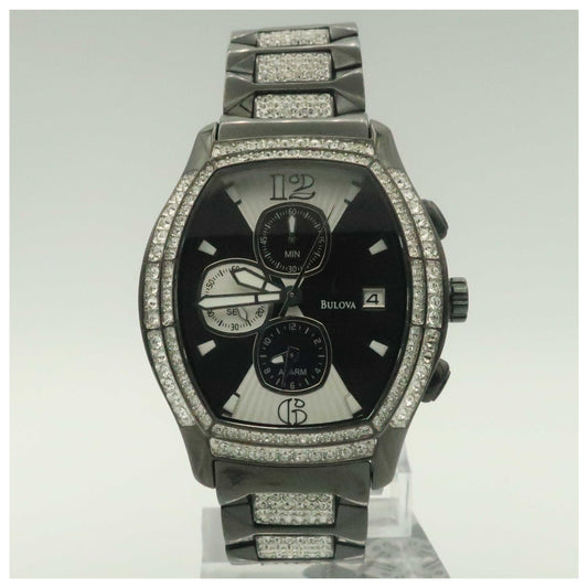 Front view of Bulova Crystal Women's Quartz Watch 98B000-PO2