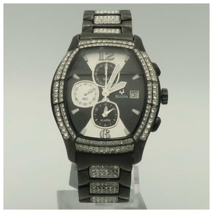 Front view of Bulova Crystal Women's Quartz Watch 98B000-PO