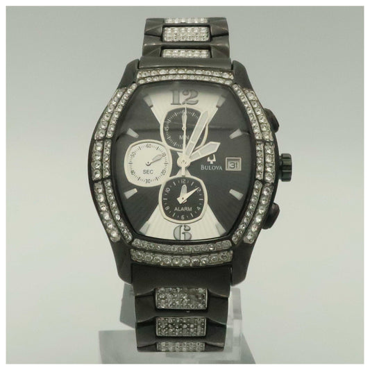 Front view of Bulova Crystal Women's Quartz Watch 98B000-PO