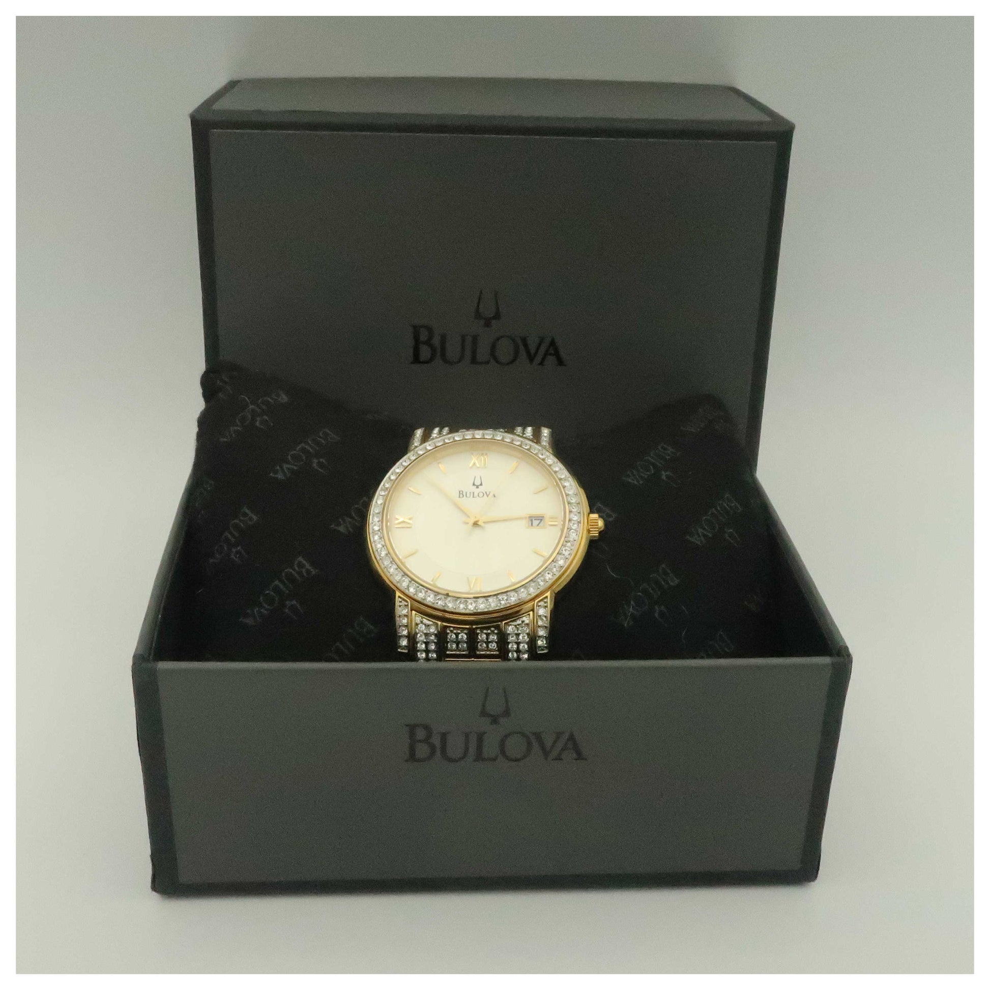 Bulova Crystal Men's Japanese Quartz (Battery-Powered) Watch 98B009-PO - Image #6