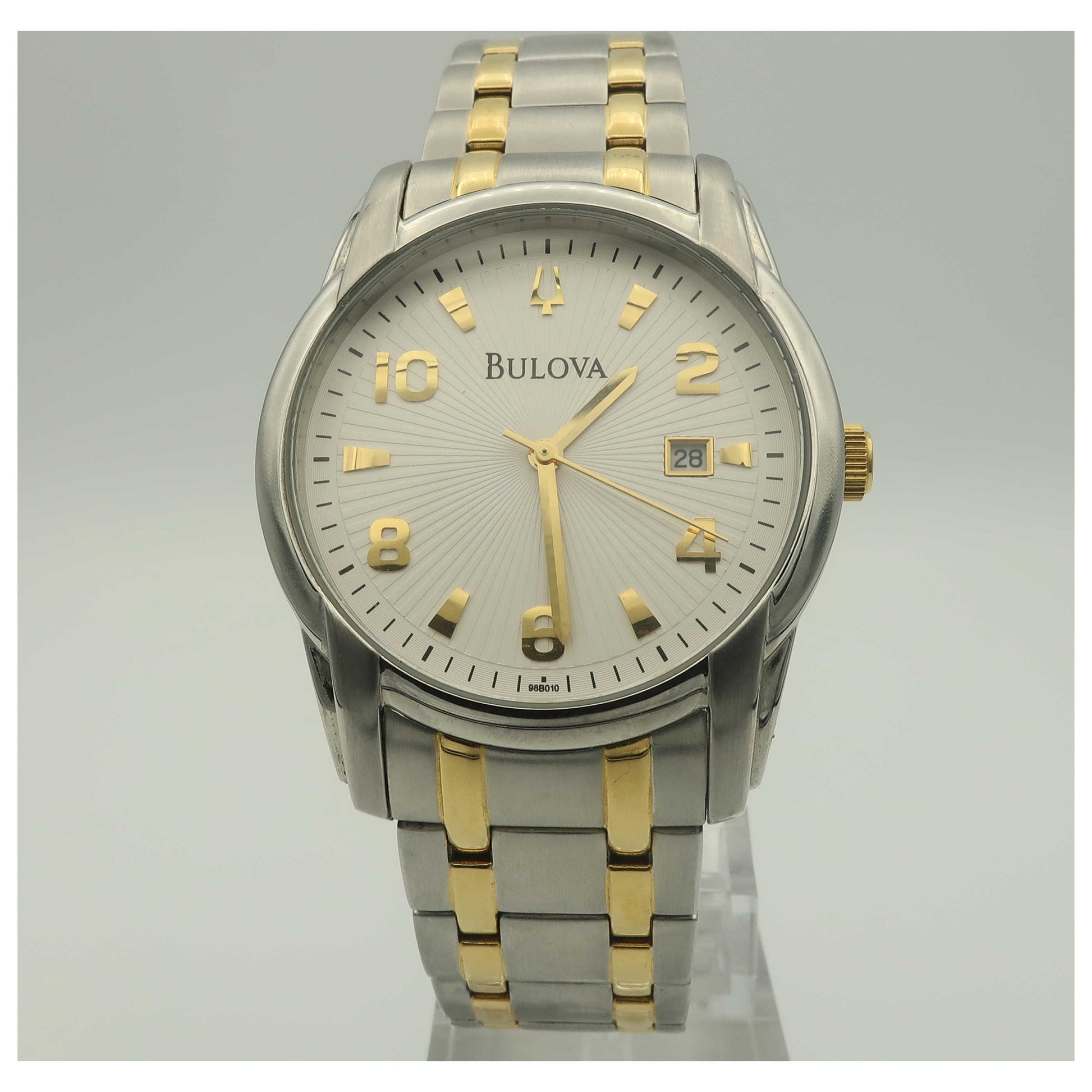 Front view of Bulova Dress Men's Quartz Watch 98B010-PO