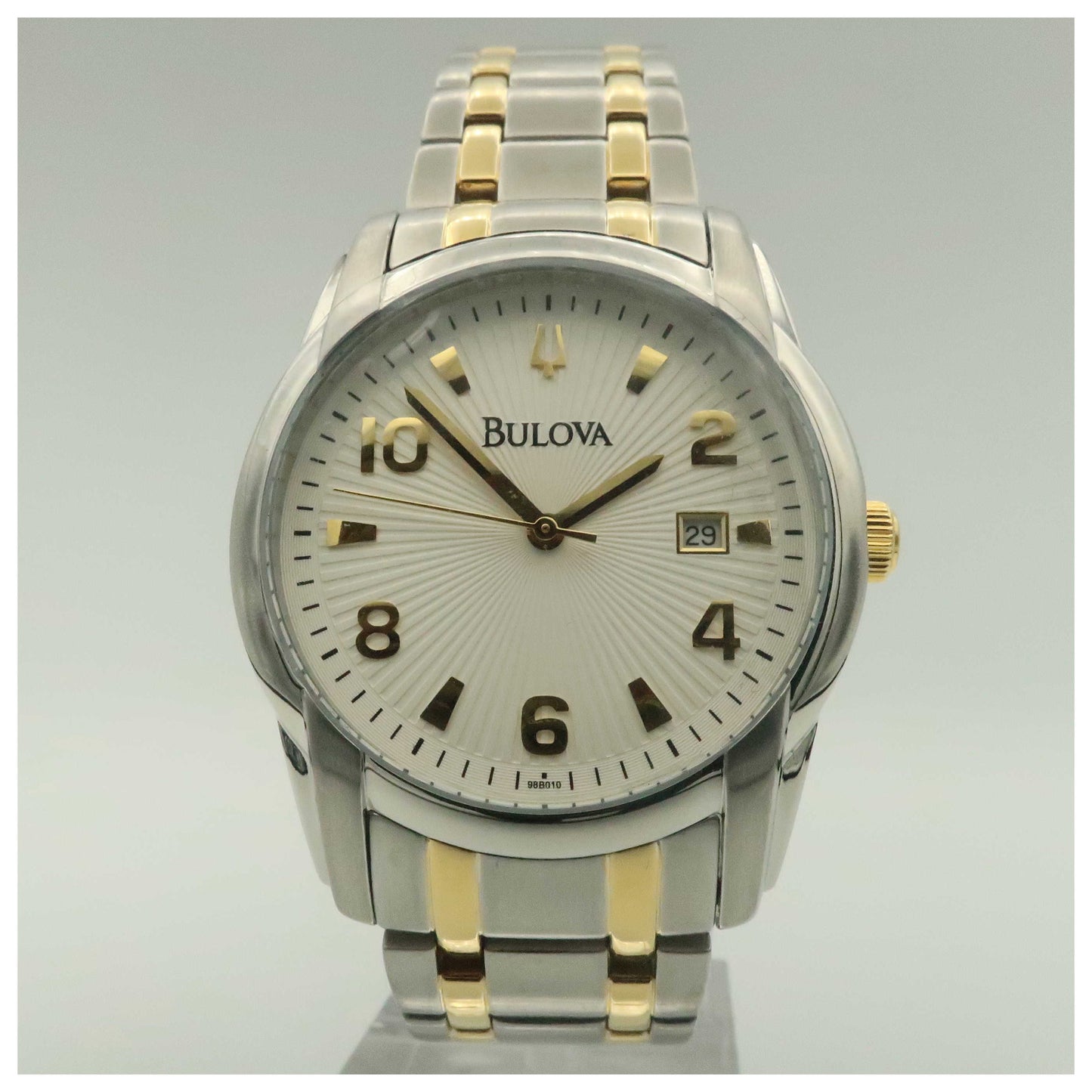 Front view of Bulova Dress Men's Quartz Watch 98B010-SDV