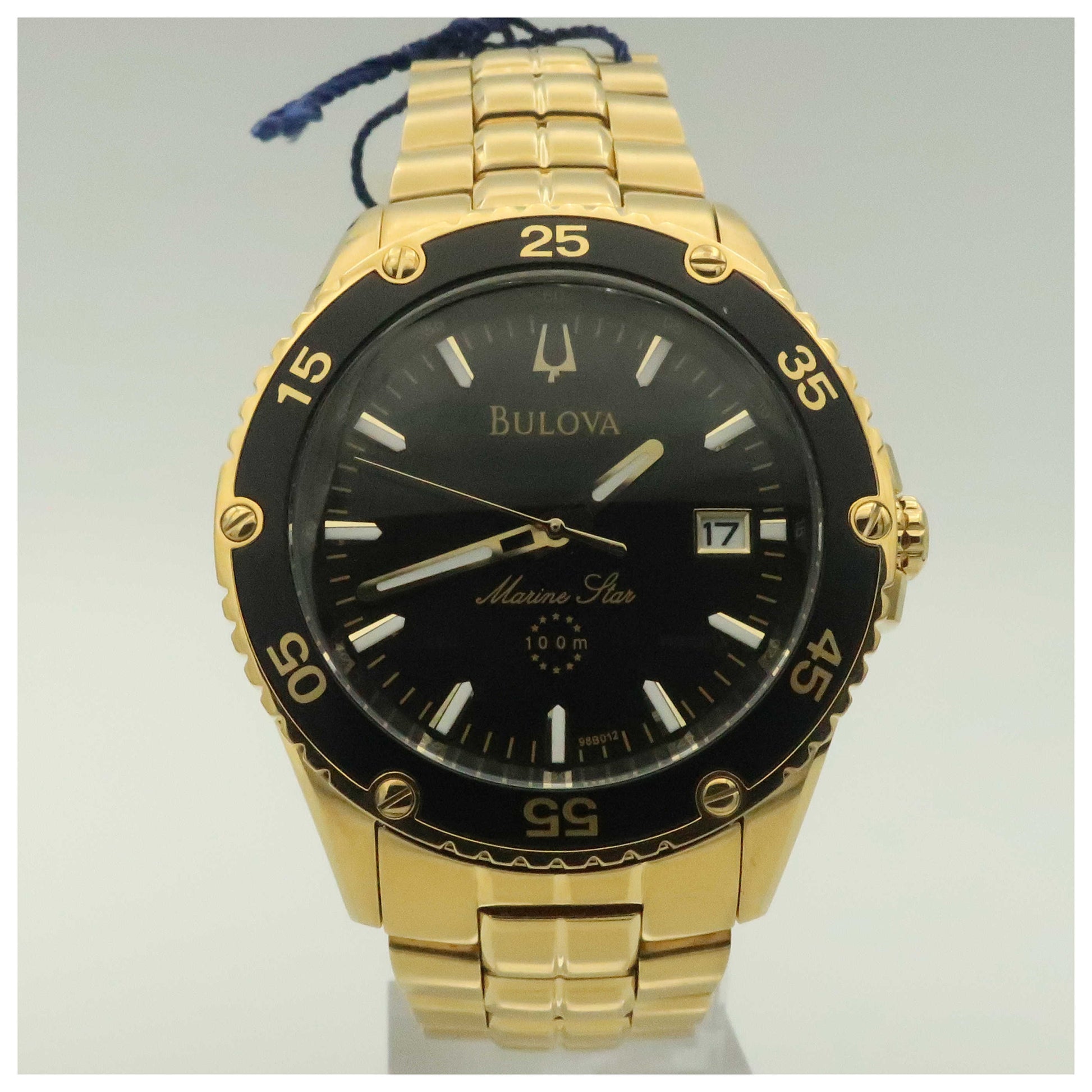 Front view of Bulova Marine Star Men's Swiss Quartz (Battery-Powered) Watch 98B012-PO