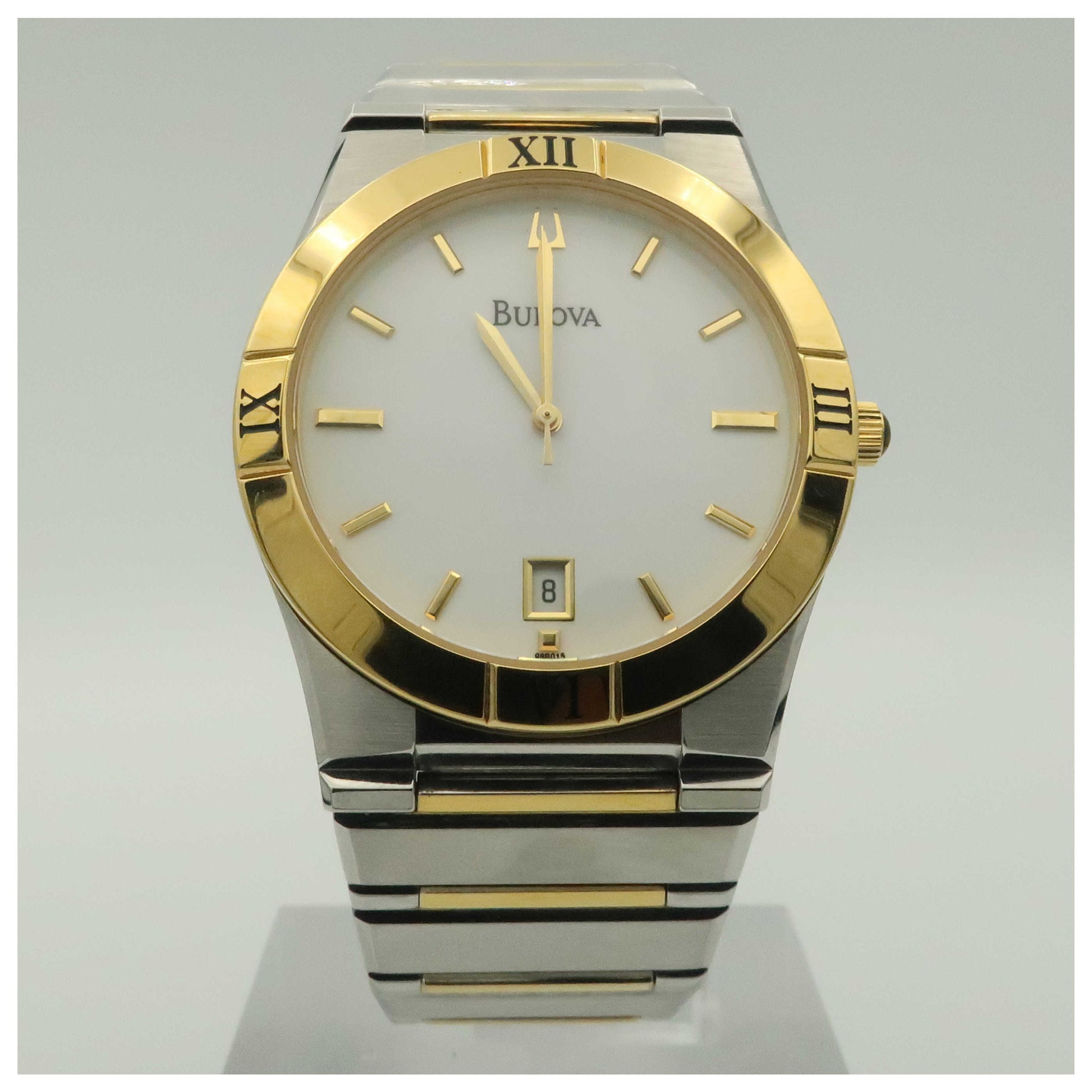 Front view of Bulova Dress Men's Quartz Watch 98B015-PO2