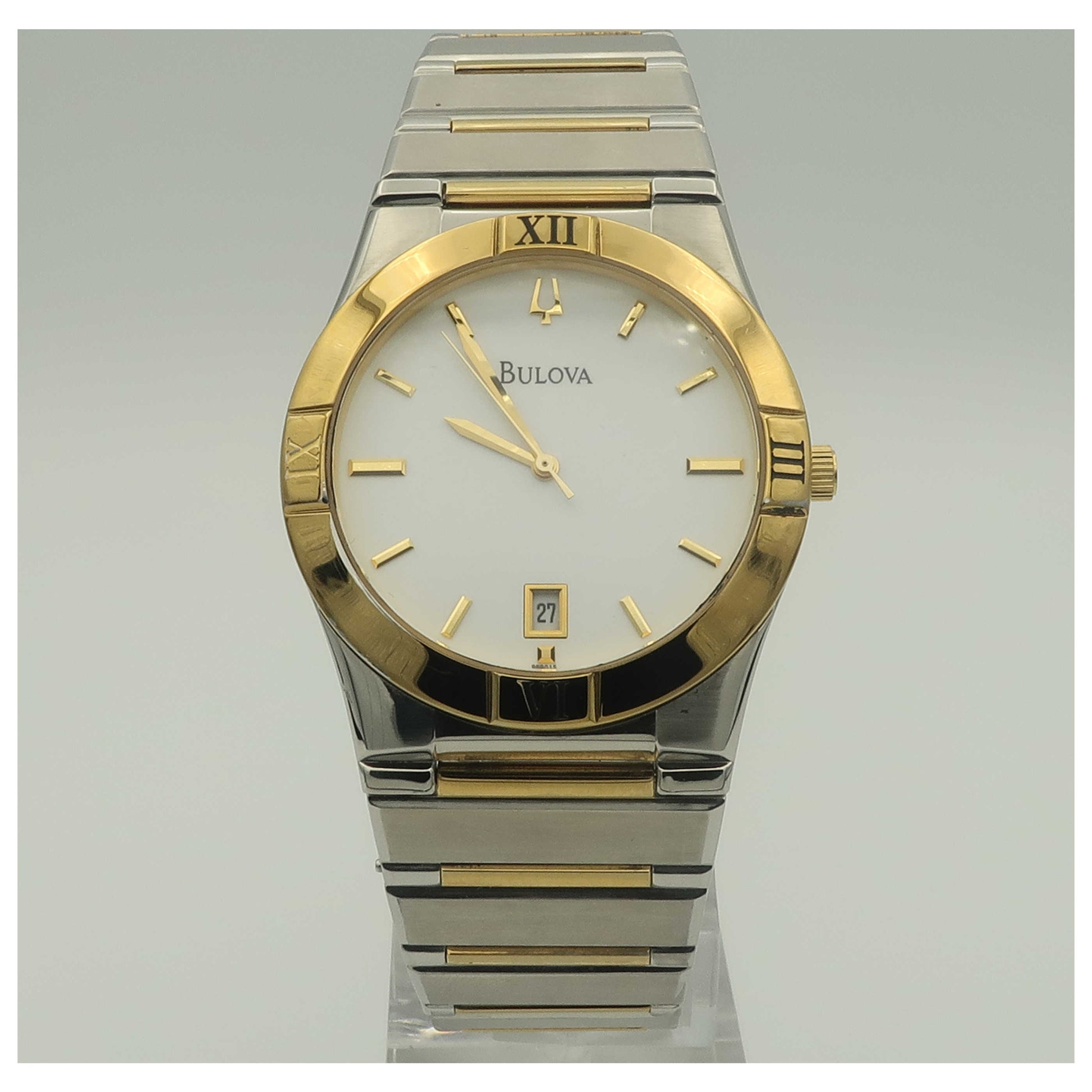 Front view of Bulova Dress Men's Quartz Watch 98B015-PO