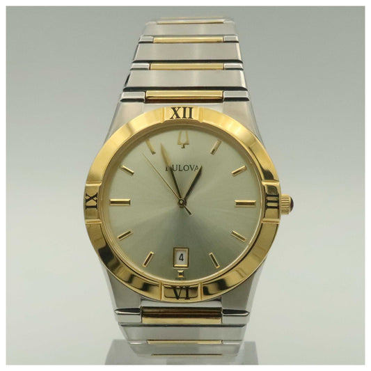 Front view of Bulova Windemere Men's Quartz Watch 98B100-PO