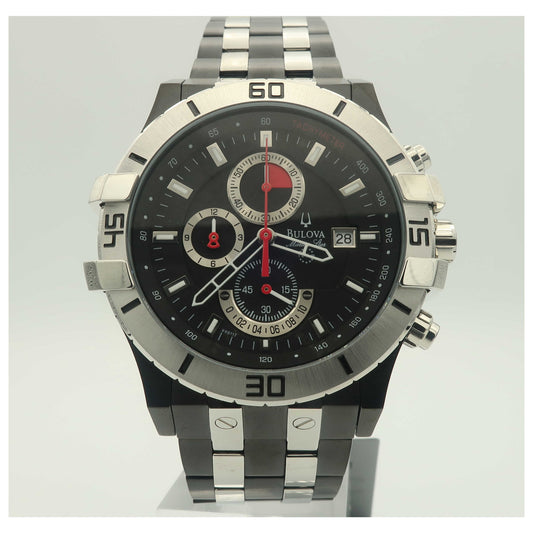 Front view of Bulova Marine Star Men's Japanese Quartz (Battery-Powered) Watch 98B117-SD