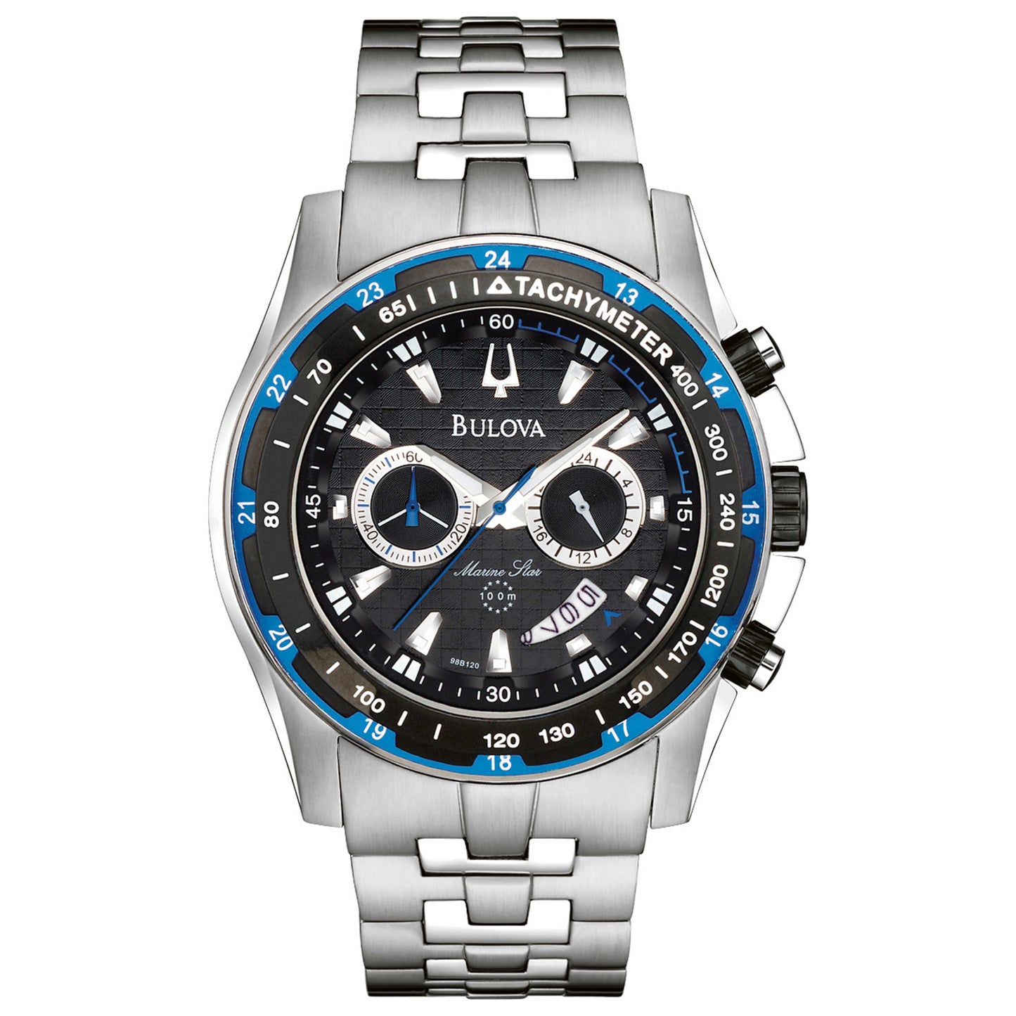 Front view of Bulova Marine Star Men's Japanese Quartz (Battery-Powered) Watch 98B120