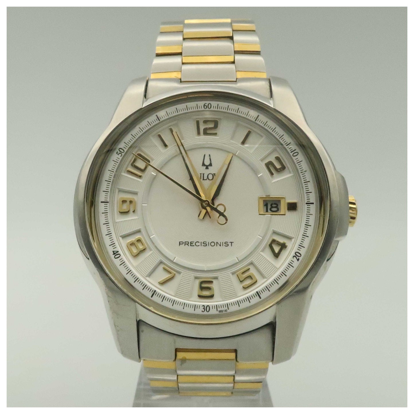 Front view of Bulova Precisionist Men's Japanese Quartz (Battery-Powered) Watch 98B140-PO