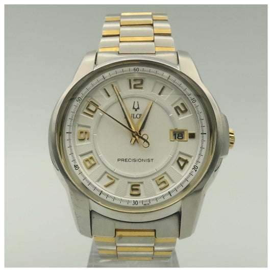 Front view of Bulova Precisionist Men's Japanese Quartz (Battery-Powered) Watch 98B140-PO