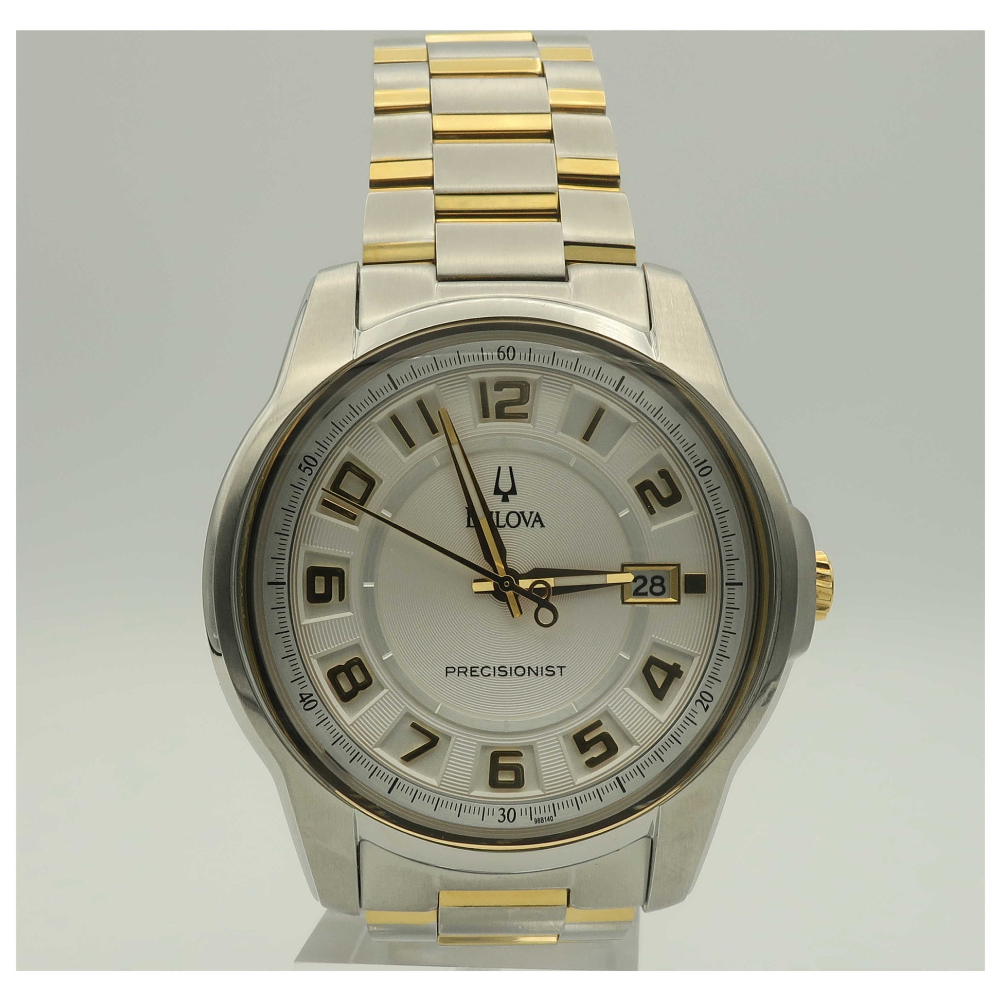 Front view of Bulova Precisionist Men's Japanese Quartz (Battery-Powered) Watch 98B140-SDV