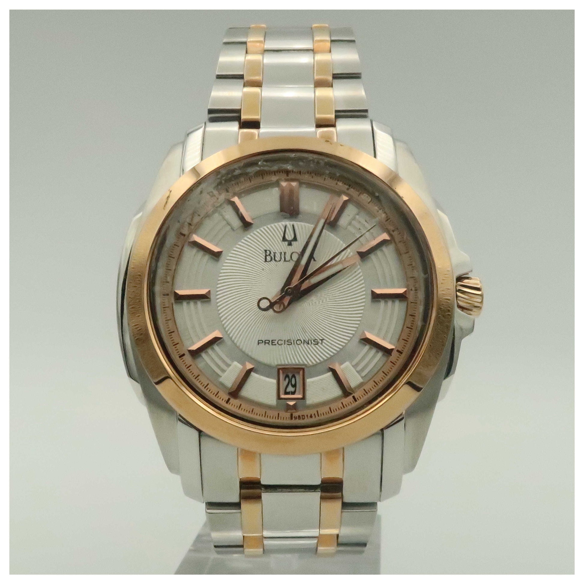 Front view of Bulova Precisionist Men's Japanese Quartz (Battery-Powered) Watch 98B141-PO