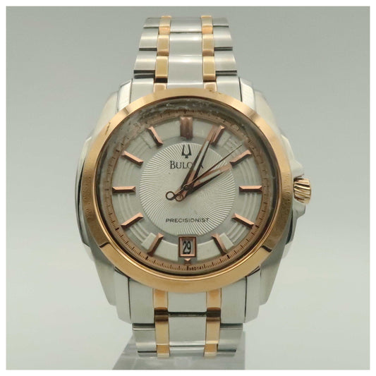 Front view of Bulova Precisionist Men's Japanese Quartz (Battery-Powered) Watch 98B141-PO