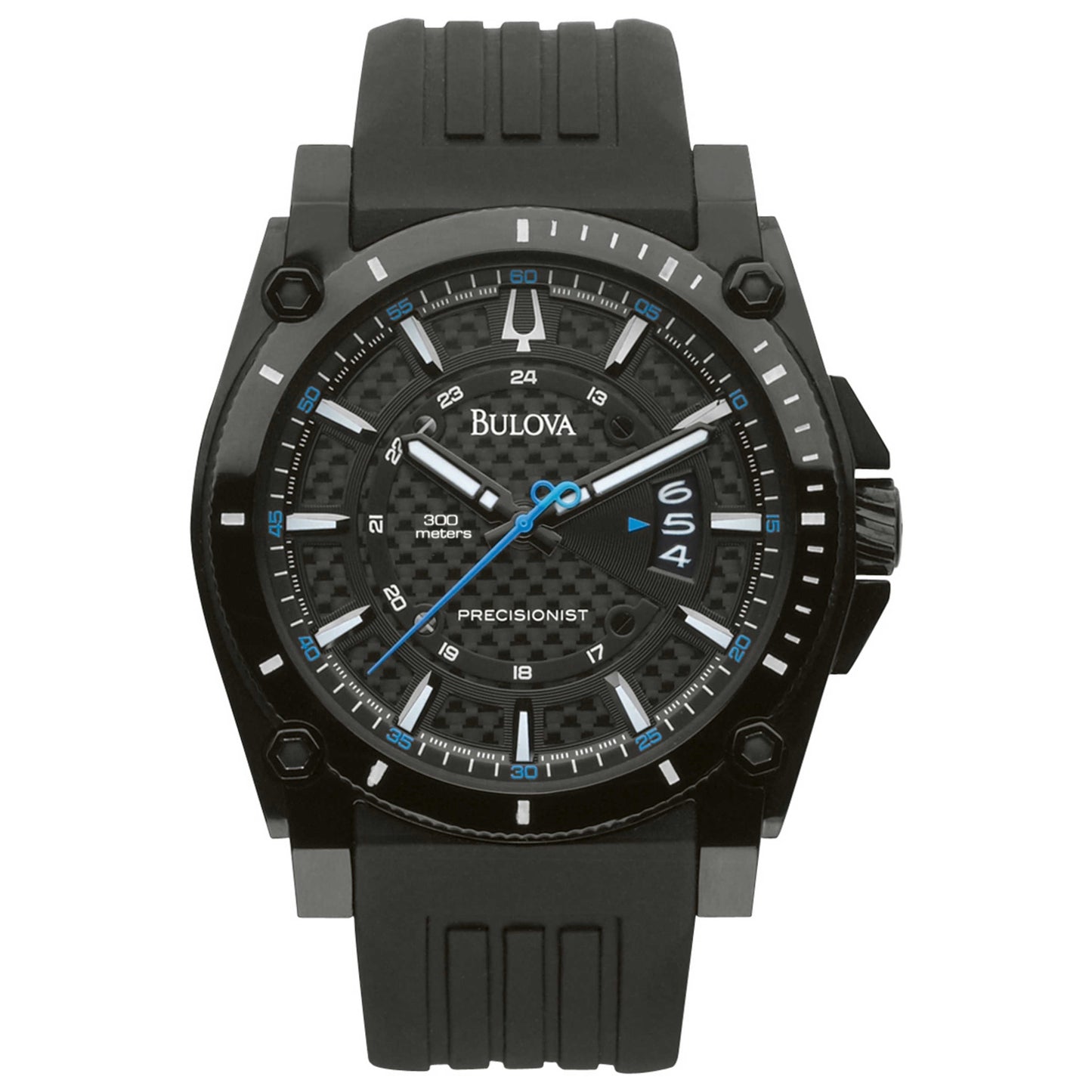 Front view of Bulova Precisionist Men's Quartz Watch 98B142