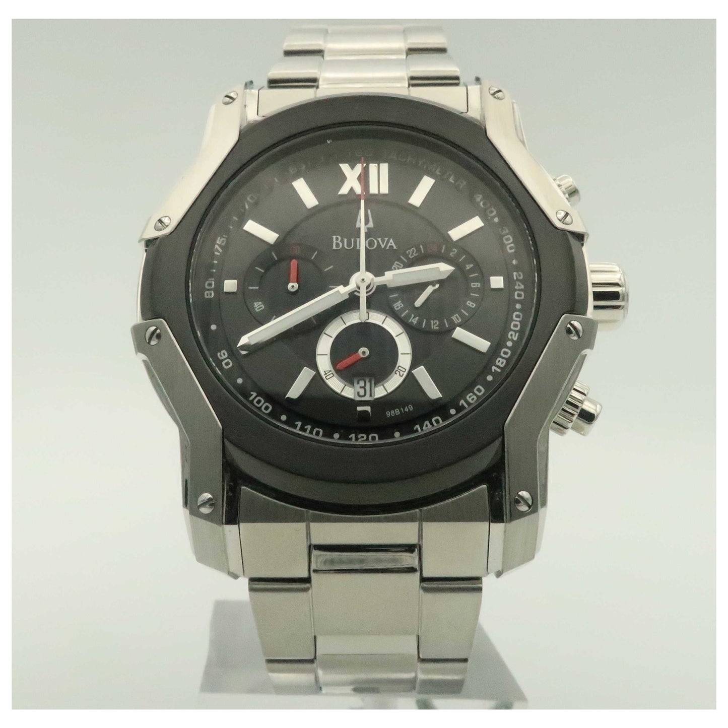 Front view of Bulova Dress Men's Quartz Watch 98B149-SD