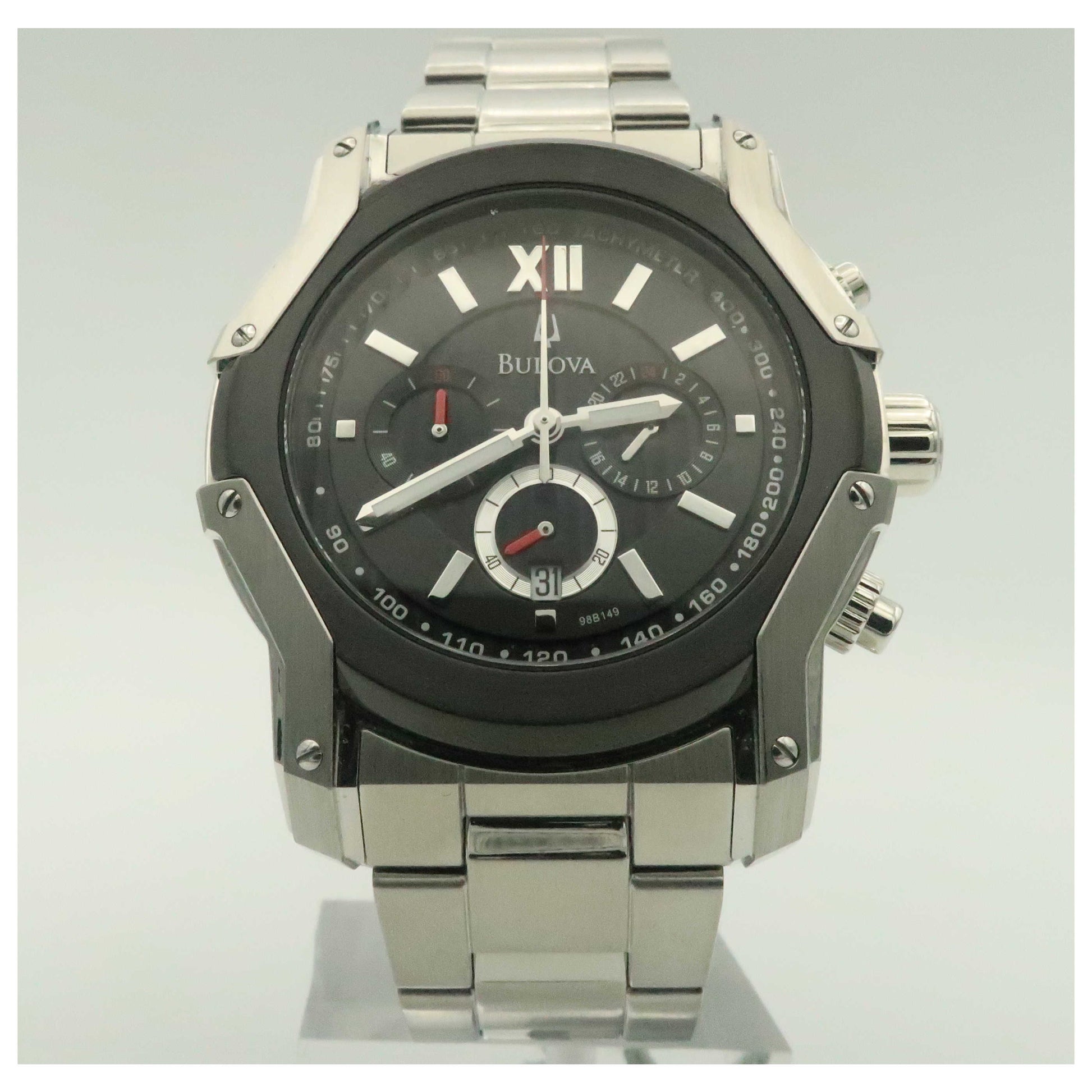 Front view of Bulova Dress Men's Quartz Watch 98B149-SD