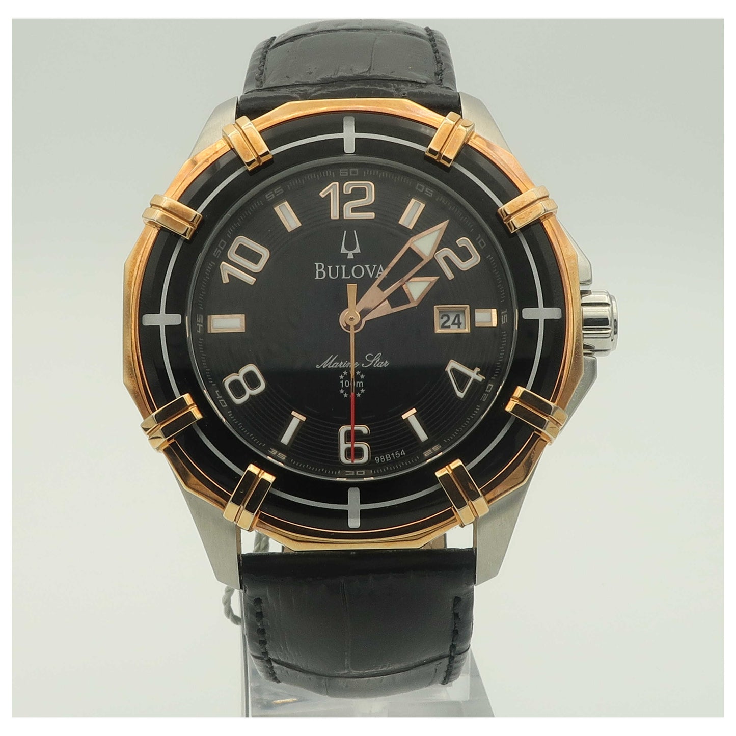 Front view of Bulova Sport Marine Star Men's Japanese Quartz (Battery-Powered) Watch 98B154-PO