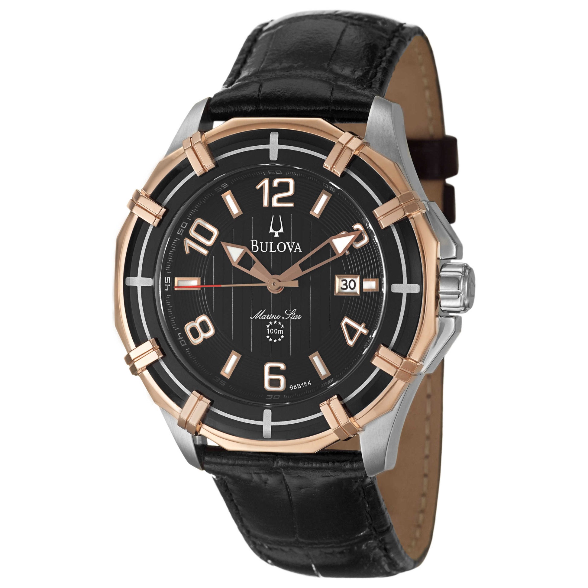 Front view of Bulova Sport Marine Star Men's Japanese Quartz (Battery-Powered) Watch 98B154