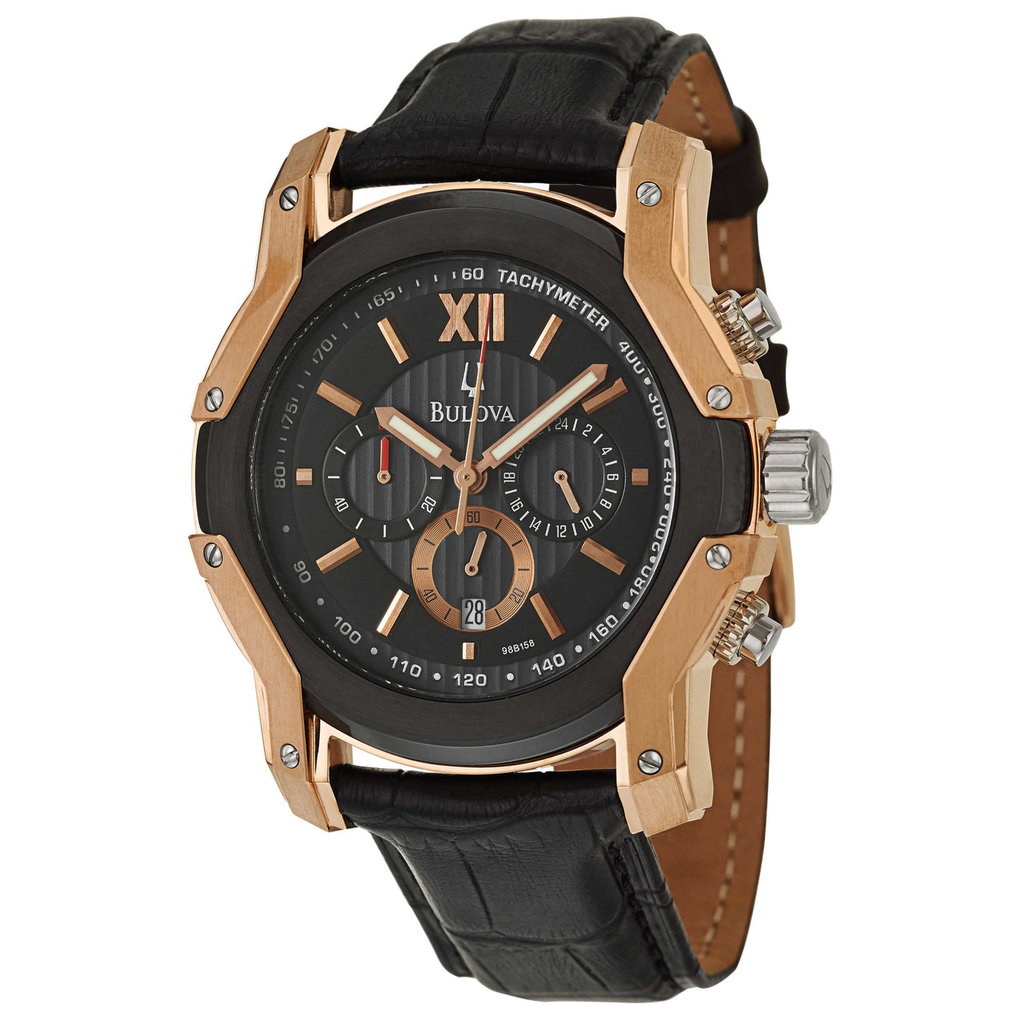 Front view of Bulova Wintermoor Men's Japanese Quartz (Battery-Powered) Watch 98B158