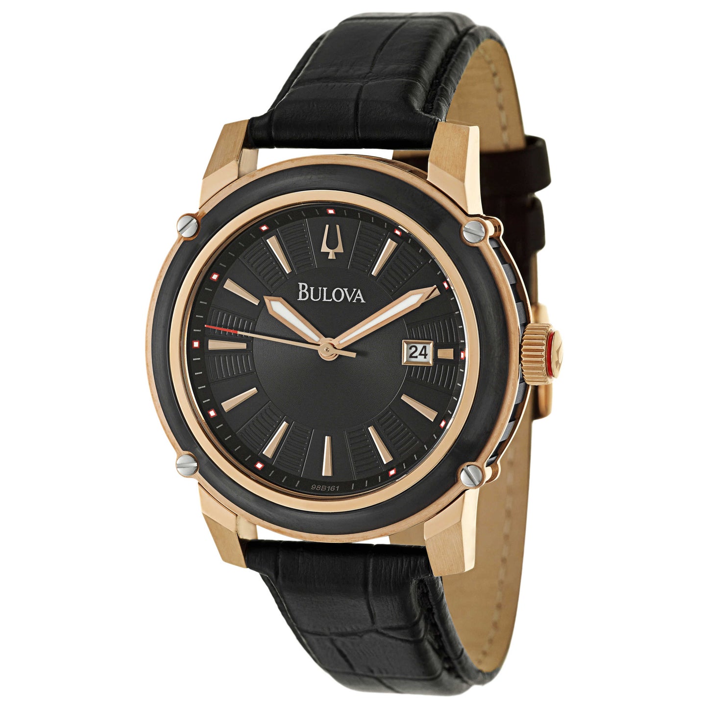 Front view of Bulova Dress Men's Quartz Watch 98B161