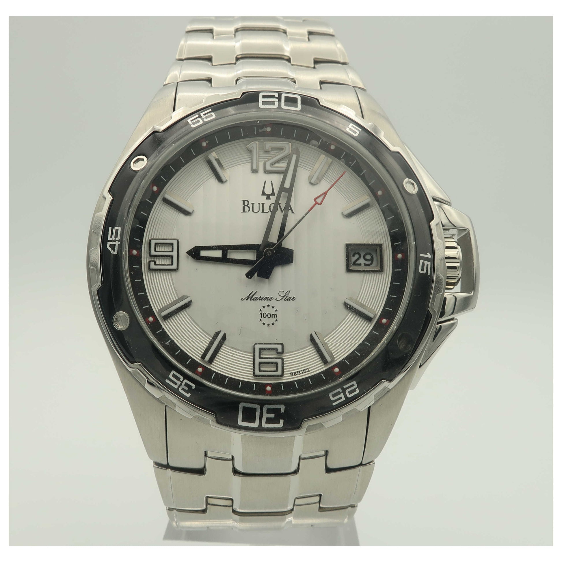 Front view of Bulova Marine Star Men's Quartz Watch 98B162-SDV