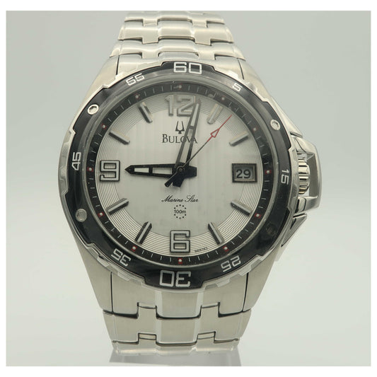 Front view of Bulova Marine Star Men's Quartz Watch 98B162-SDV