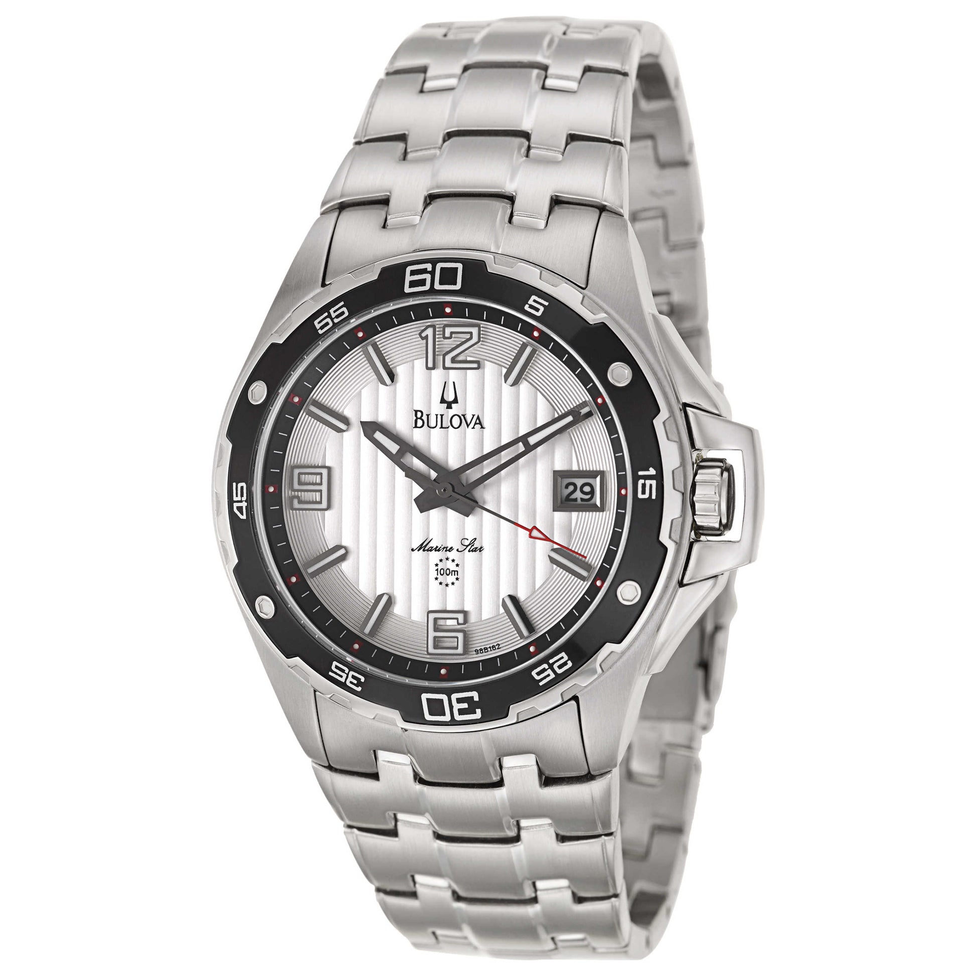 Front view of Bulova Marine Star Men's Quartz Watch 98B162