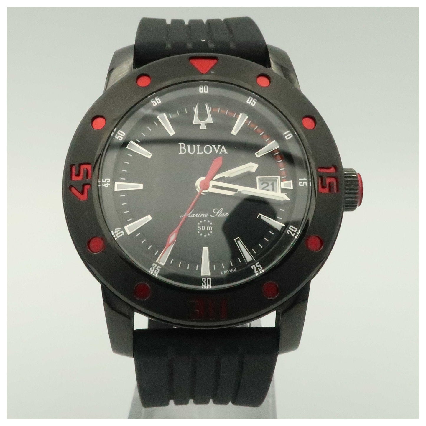 Front view of Bulova Marine Star Men's Japanese Quartz (Battery-Powered) Watch 98B164-SDV