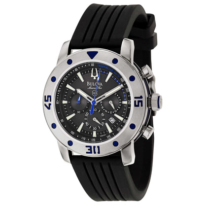 Front view of Bulova Marine Star Men's Quartz Watch 98B165