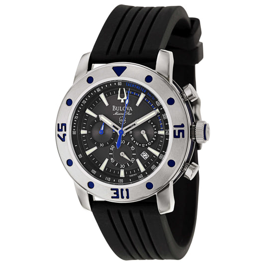 Front view of Bulova Marine Star Men's Quartz Watch 98B165