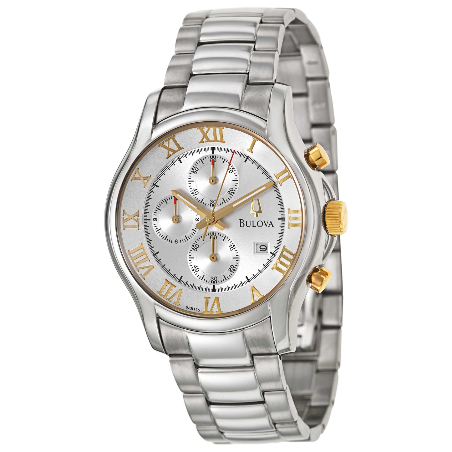 Front view of Bulova Classic Men's Japanese Quartz (Battery-Powered) Watch 98B175