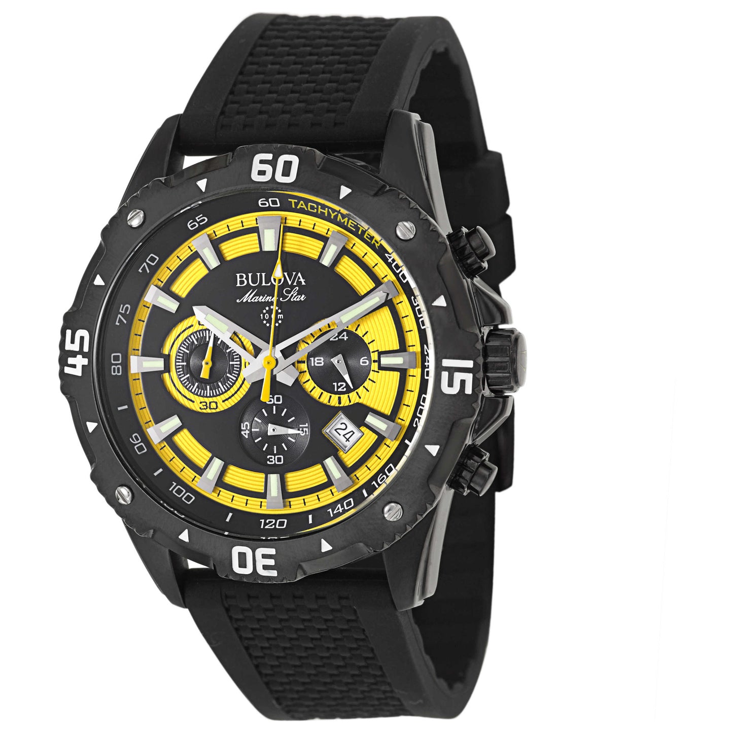 Front view of Bulova Marine Star Men's Japanese Quartz (Battery-Powered) Watch 98B176