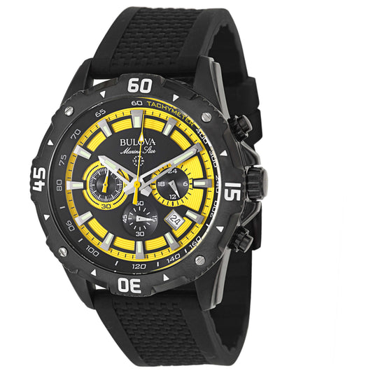 Front view of Bulova Marine Star Men's Japanese Quartz (Battery-Powered) Watch 98B176