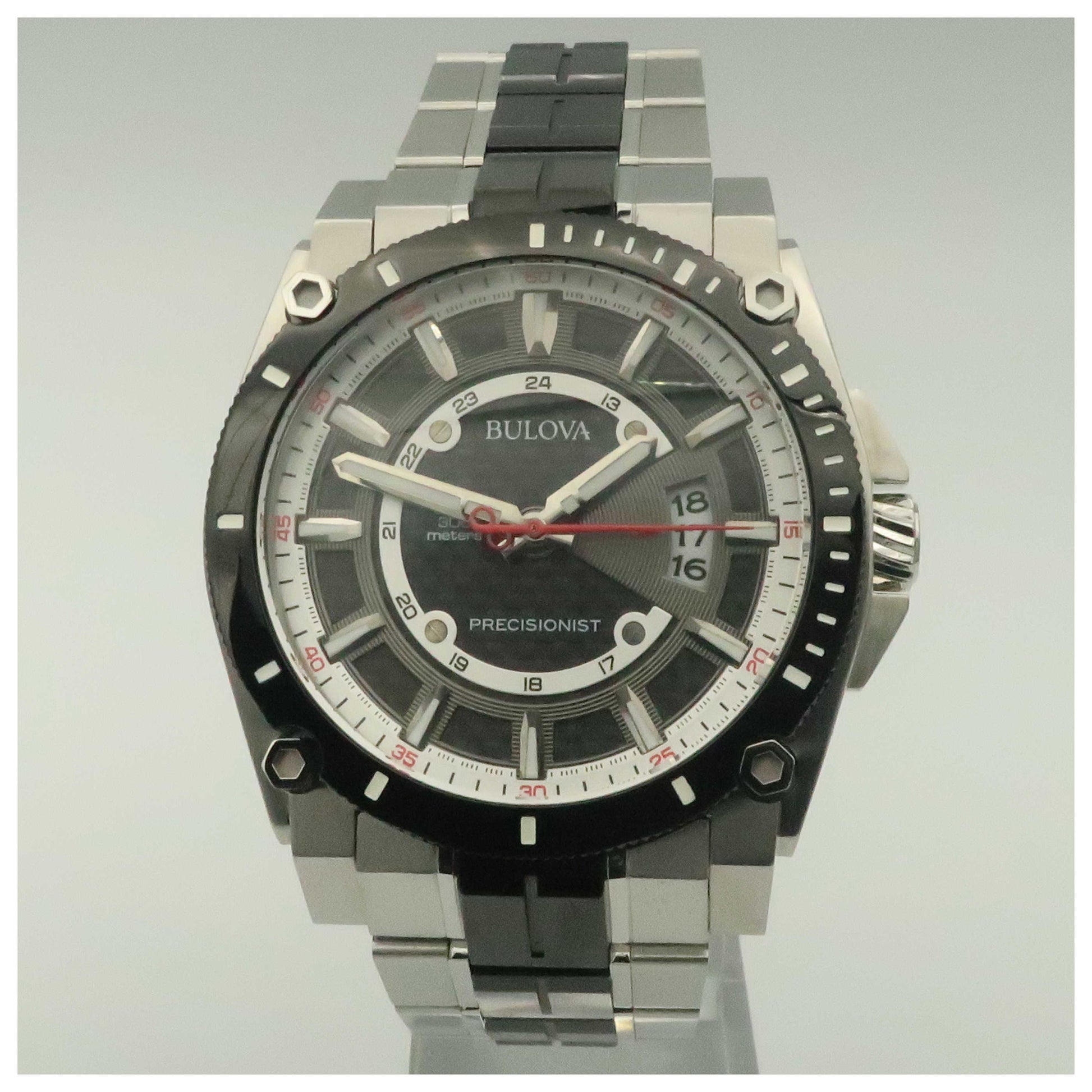 Front view of Bulova Precisionist Men's Quartz Watch 98B180-SDV