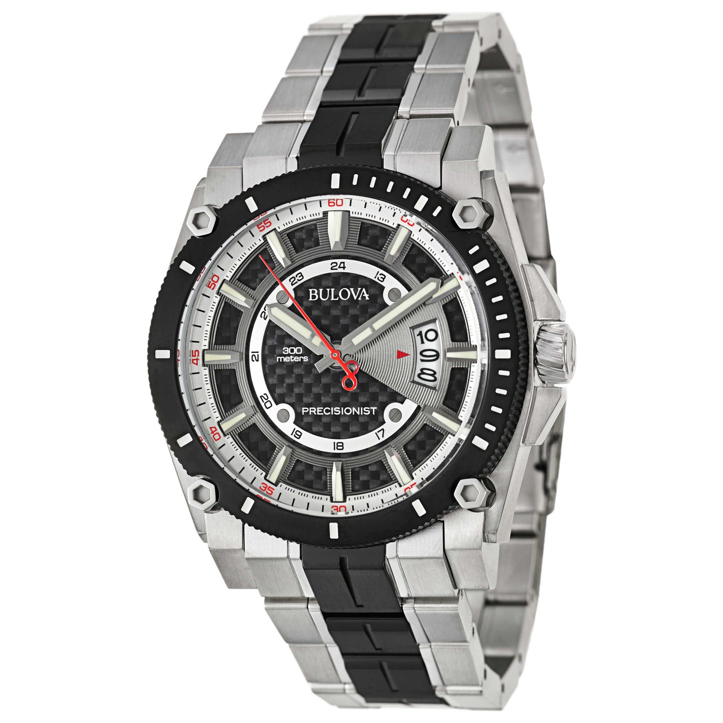 Front view of Bulova Precisionist Men's Quartz Watch 98B180