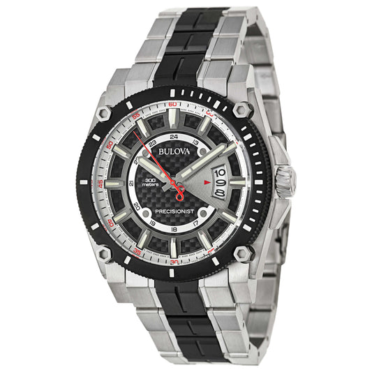 Front view of Bulova Precisionist Men's Quartz Watch 98B180