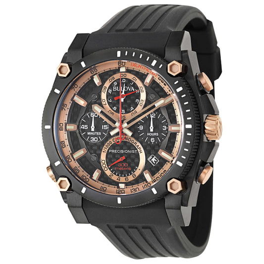 Front view of Bulova Precisionist Men's Japanese Quartz (Battery-Powered) Watch 98B181