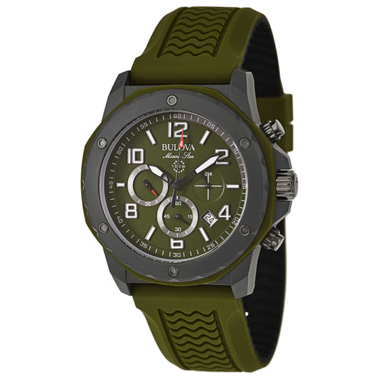 Front view of Bulova Marine Star Men's Japanese Quartz (Battery-Powered) Watch 98B202