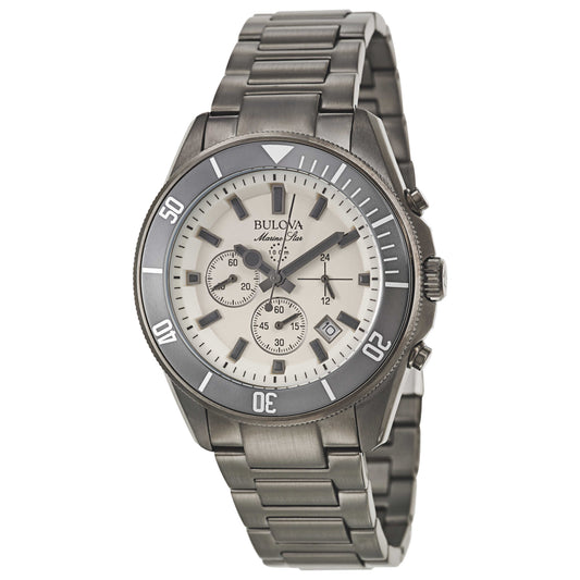 Front view of Bulova Marine Star Men's Japanese Quartz (Battery-Powered) Watch 98B205