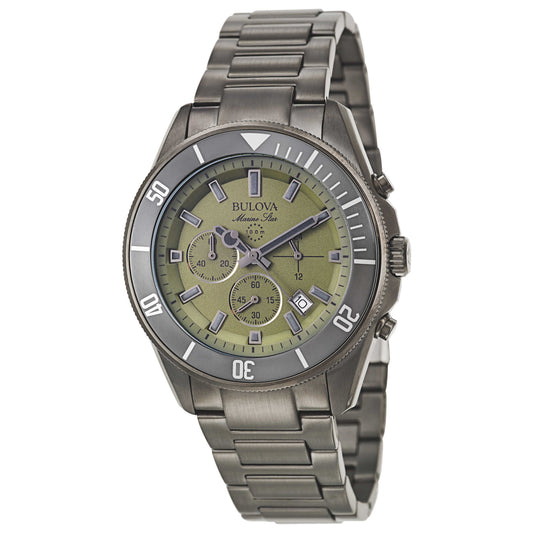 Front view of Bulova Marine Star Men's Japanese Quartz (Battery-Powered) Watch 98B206